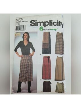 🧵4/$20🧵 Simplicity 9407 Long Skirt Sewing Pattern Uncut Size 6-12 DIY Supplies